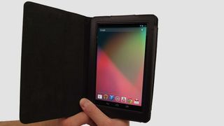 Black Multi Function Standby Case with Built in magnet for Nexus 7 Cover Sl