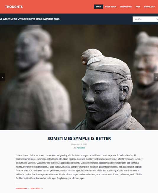 Free WordPress themes - Thoughts