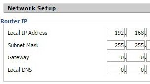 Setup LAN settings