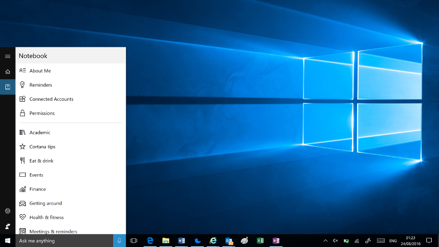 Cortana notebook