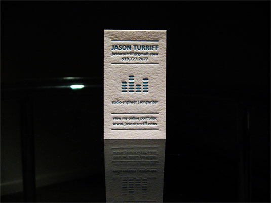 letterpress business cards: Jason Turiff