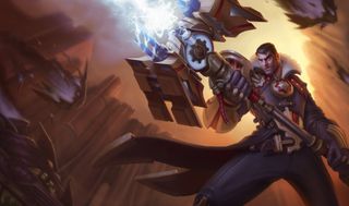 A white male with a hammer that turns into a gun