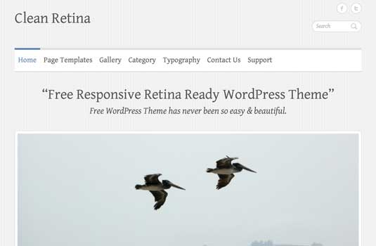 free WordPress theme: Clean Retina