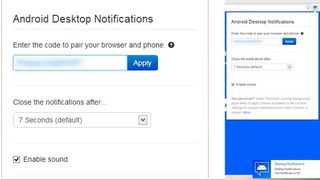 Android Desktop Notifications