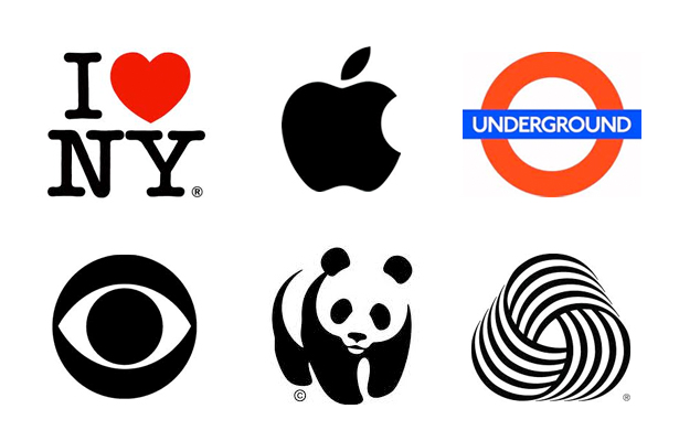 Logo design - Apple, London Underground, CBS, WWF, Woolmark, I love NY