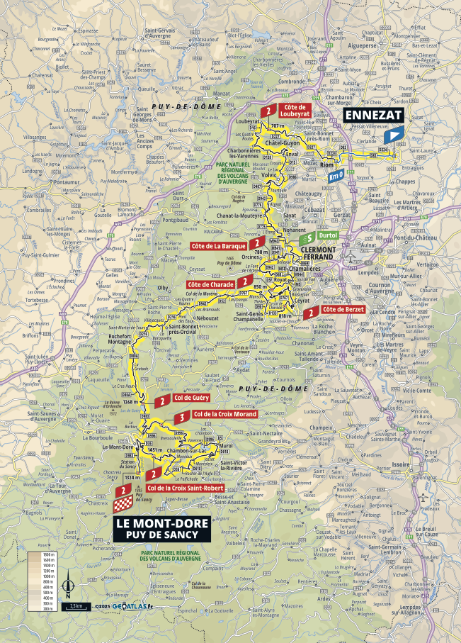 Maps of the 2025 Tour de France stages