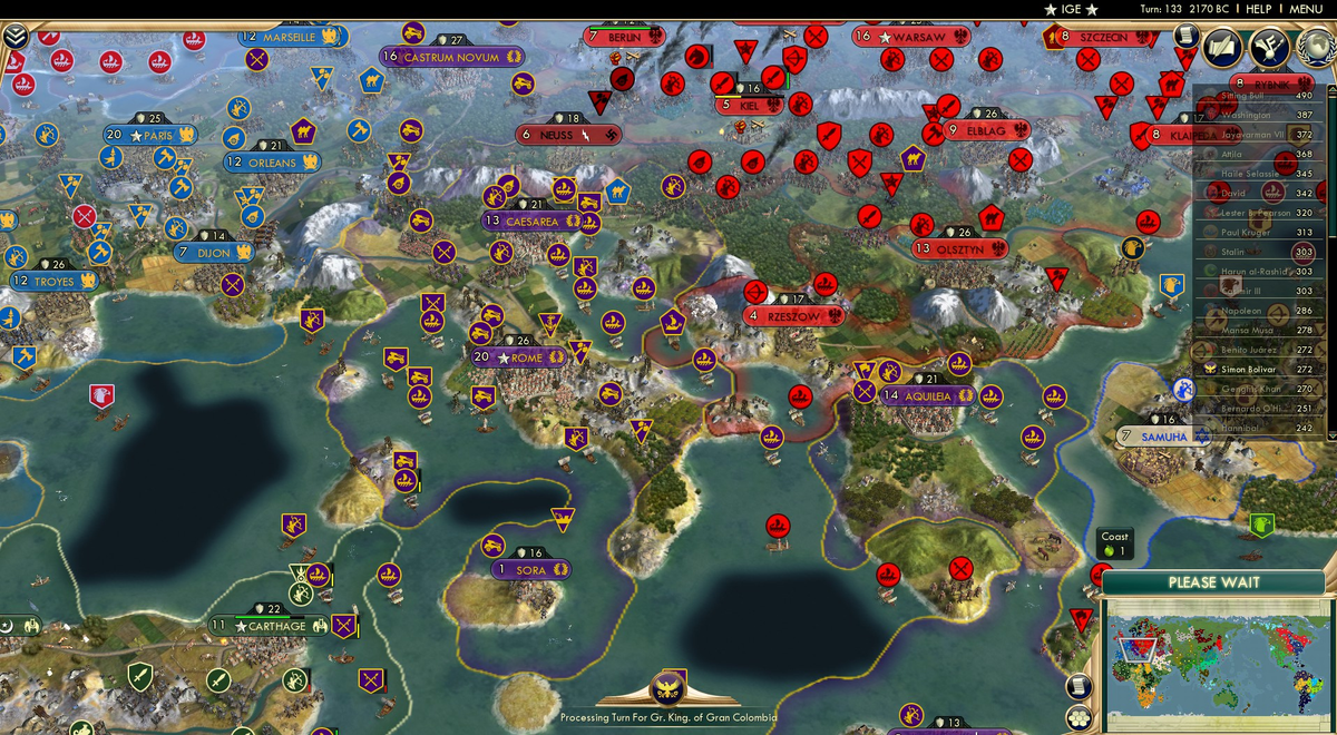 42 AI civilizations are fighting it out inside Civ 5 | PC Gamer