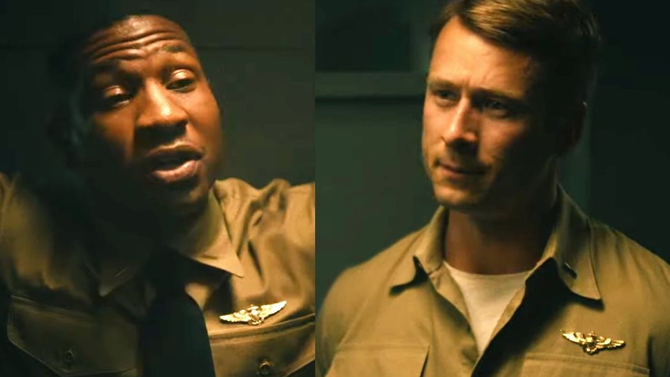 Jonathan Majors Explains What It Was Like When Glen Powell Pitched Him Devotion While Naked In A
