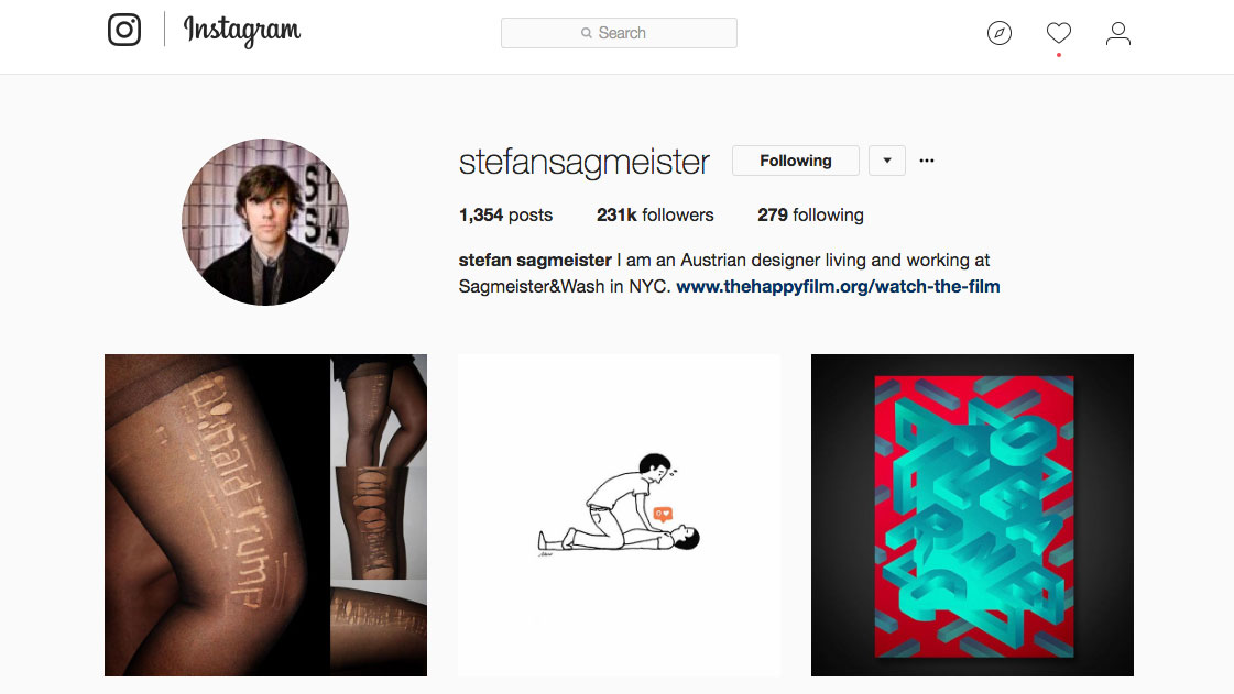 Stefan Sagmeister opens Instagram design clinic