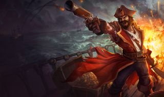 A white male pirate