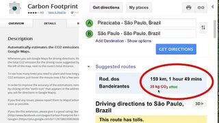 Carbon Footprint for Google Maps