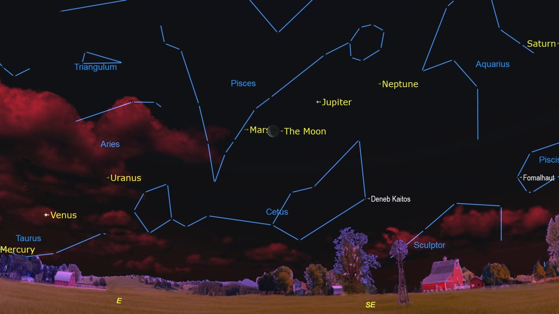 The moon will swing by Mars early Wednesday morning as it continues its planetary tour thumbnail