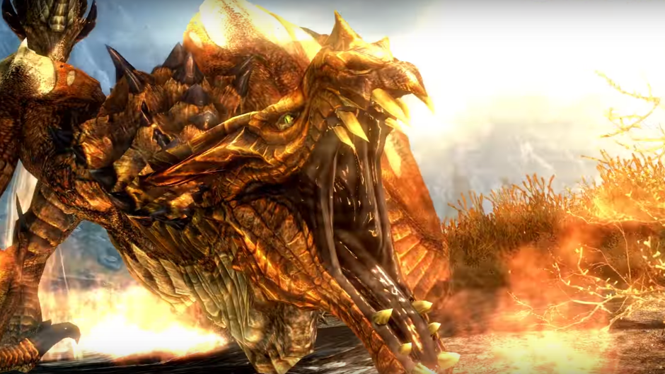 This Skyrim: Special Edition video showing 100 dragons vs 1,000 archers is just the beginning