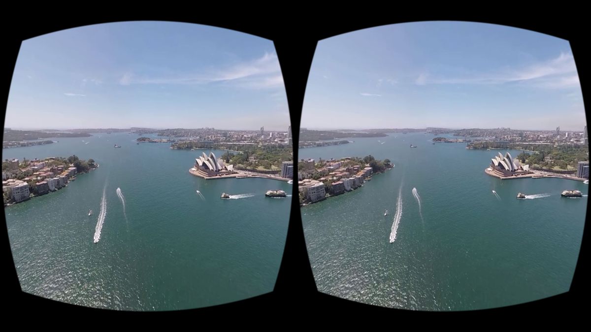 Вид из очков виртуальной реальности