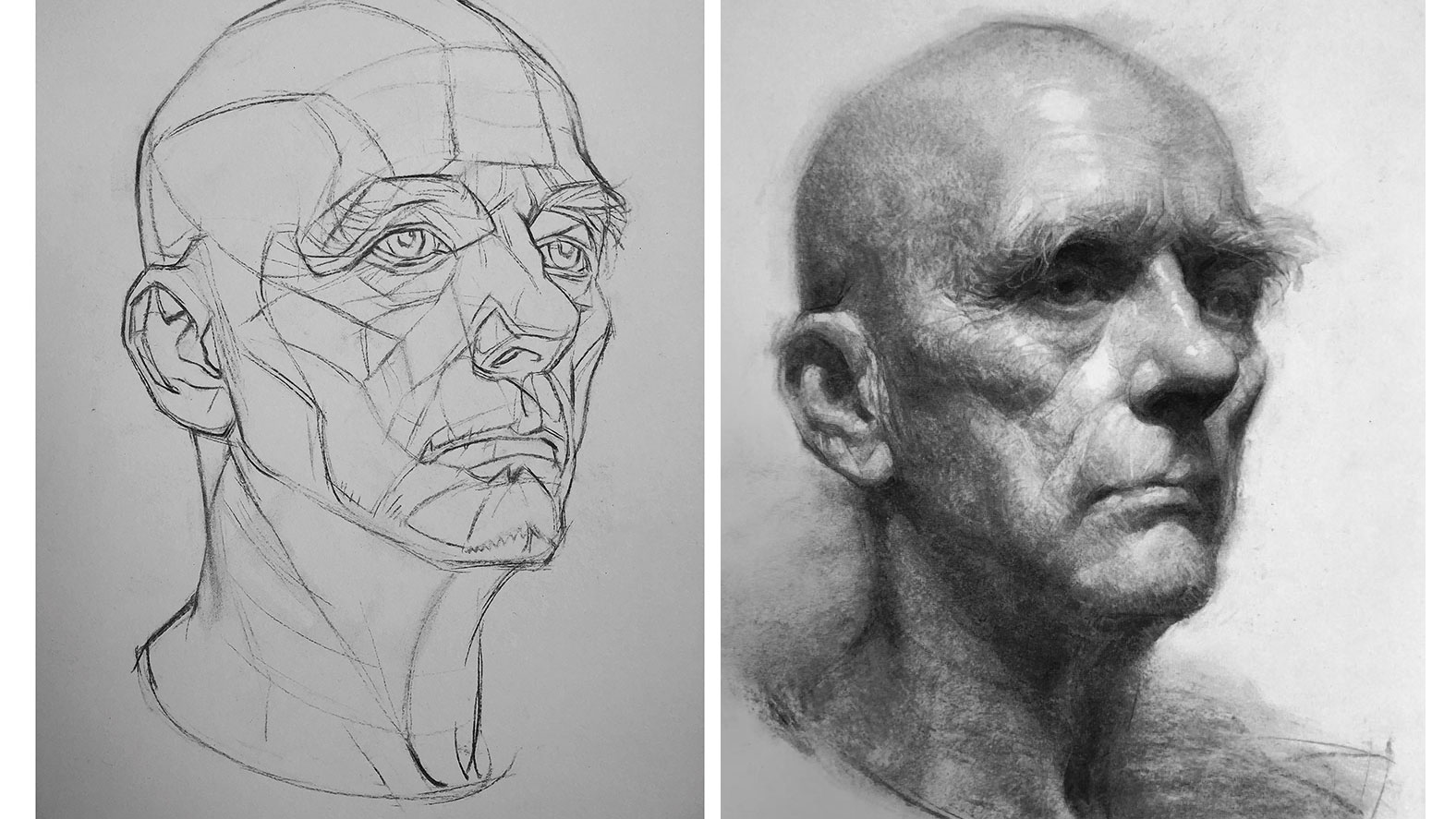 drawing human head angles