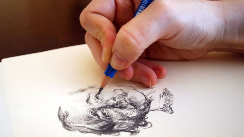 Simple Sketch Drawing Photo Download with Pencil
