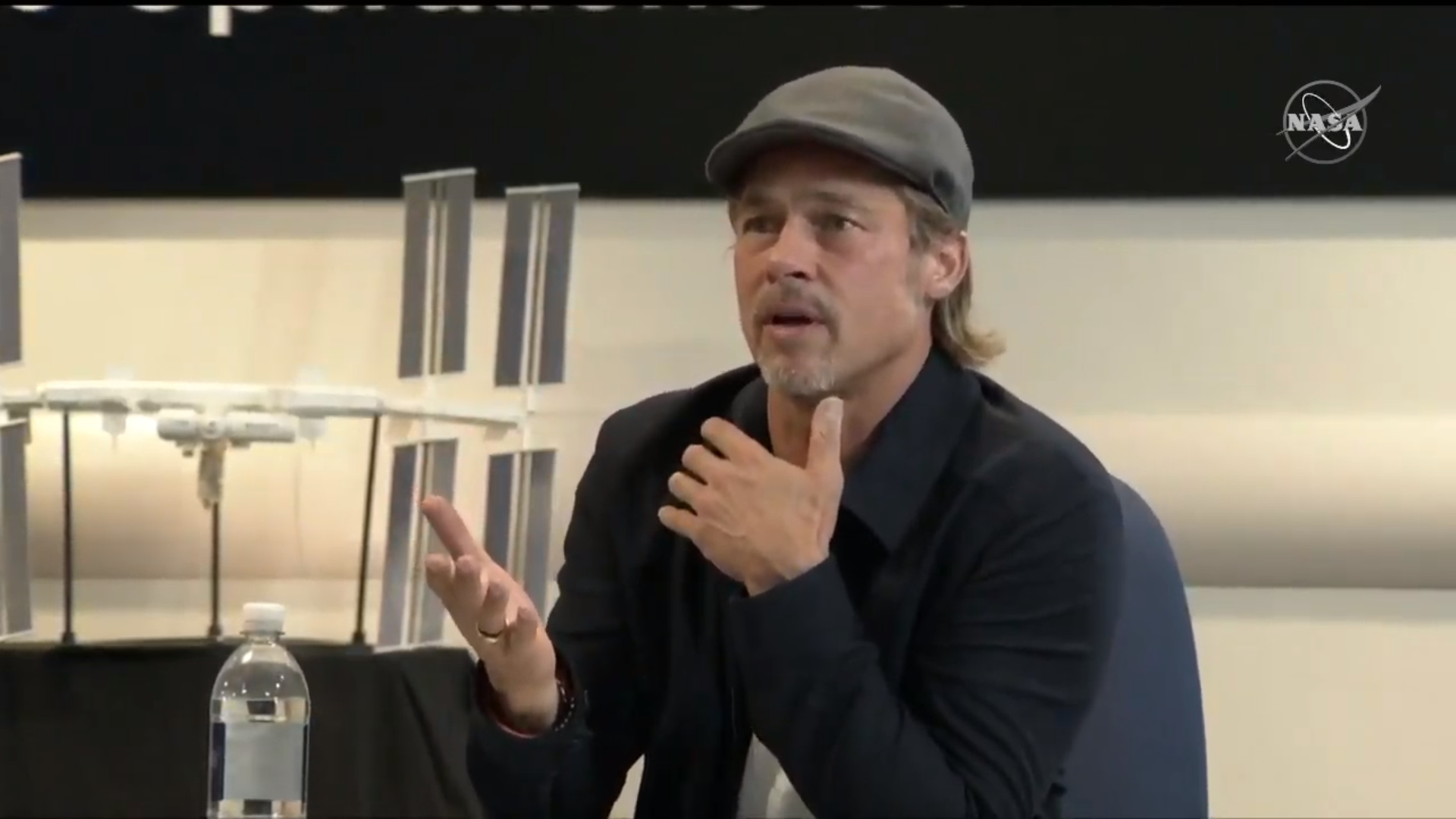 Brad Pitt Calls Space Station Astronaut to Talk 'Ad Astra' and Life in Space (Video)
