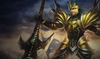 A white male with a lance