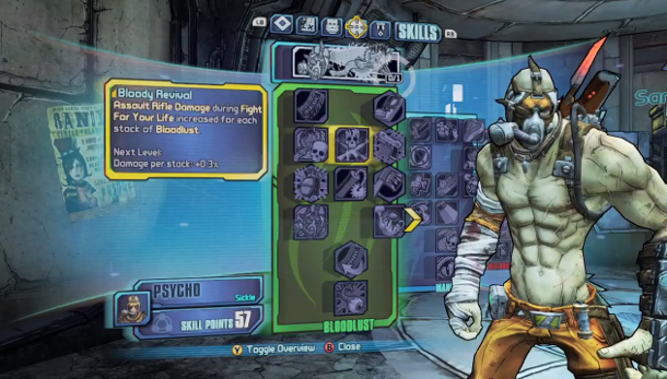 Krieg the Psycho is literally on fire in this Borderlands ... - 610 x 347 png 354kB