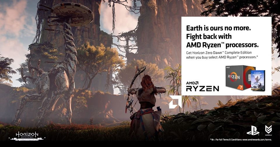 Buy a select AMD Ryzen CPU and get Horizon Zero Dawn for free