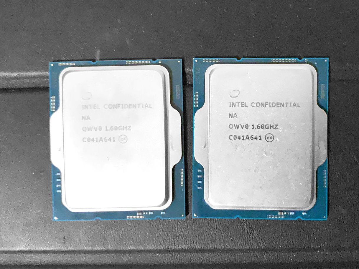 Intel Alder Lake QWVO Engineering Sample with 1.6 GHz Frequency Pictured