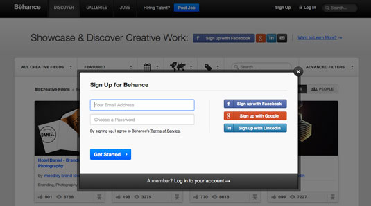 free graphic design software: Behance