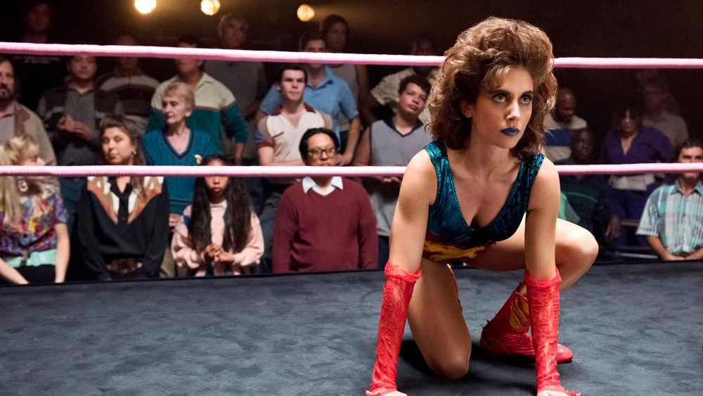 A still from the TV show GLOW
