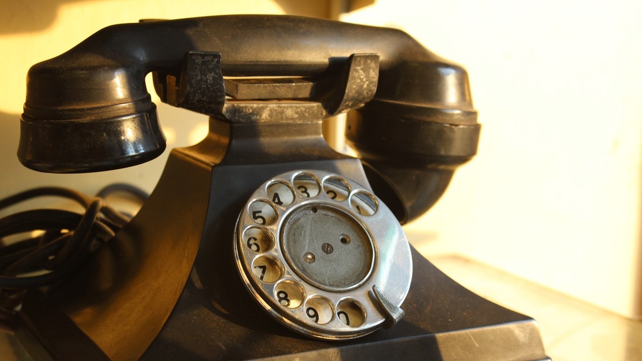 Old school rotary telephone