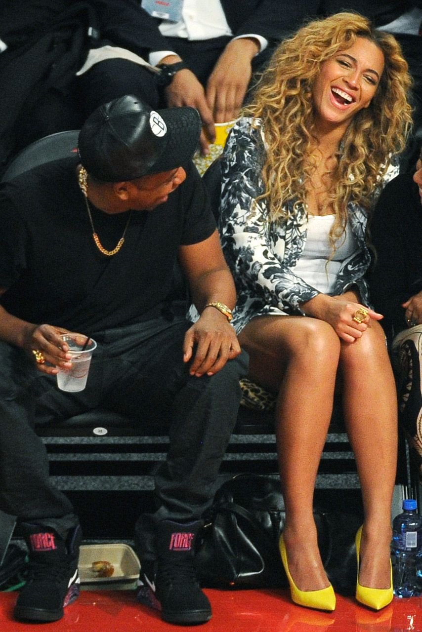 Beyonce And Jay Z In Hysterics On Basketball Date Marie Claire Uk