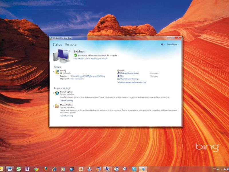microsoft windows live desktop