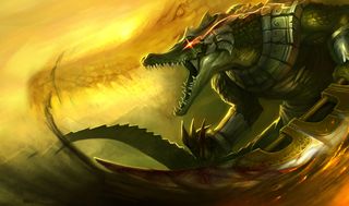 An aligator or crocodile