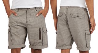 RJR Big and Tall Grey Basketweave Cargo Shorts