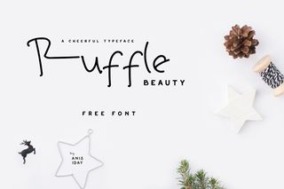 Fuentes de escritura a mano libres Ruffle Beauty