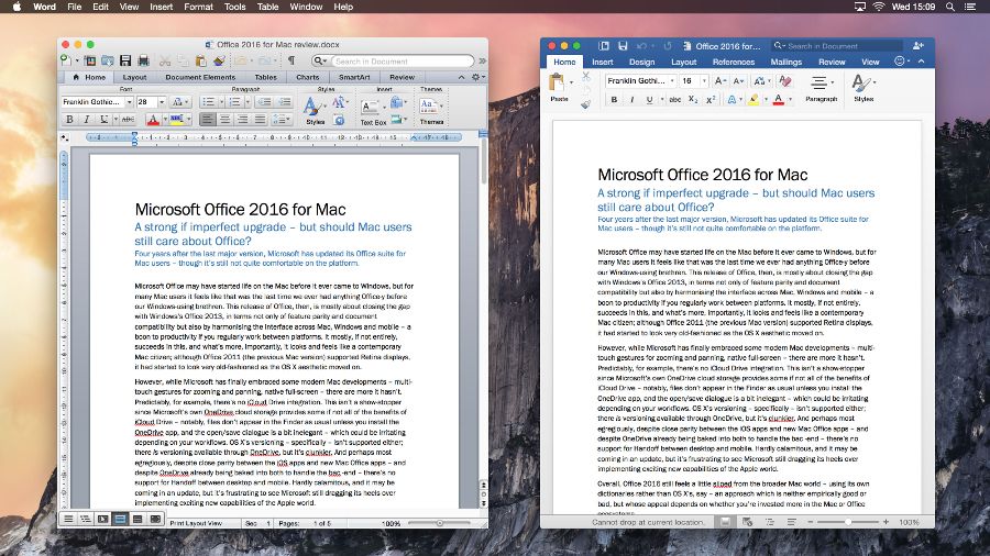 office for mac vs windows