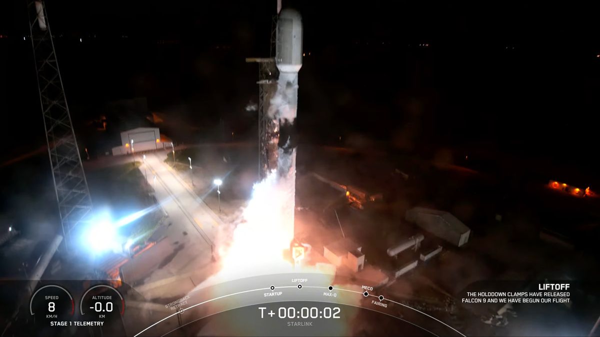 SpaceX Launches 22 Starlink Satellites Lands Rocket On Ship At Sea Space