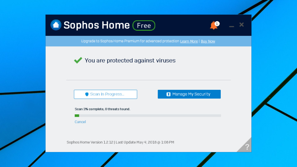 Sophos Home Free scanning