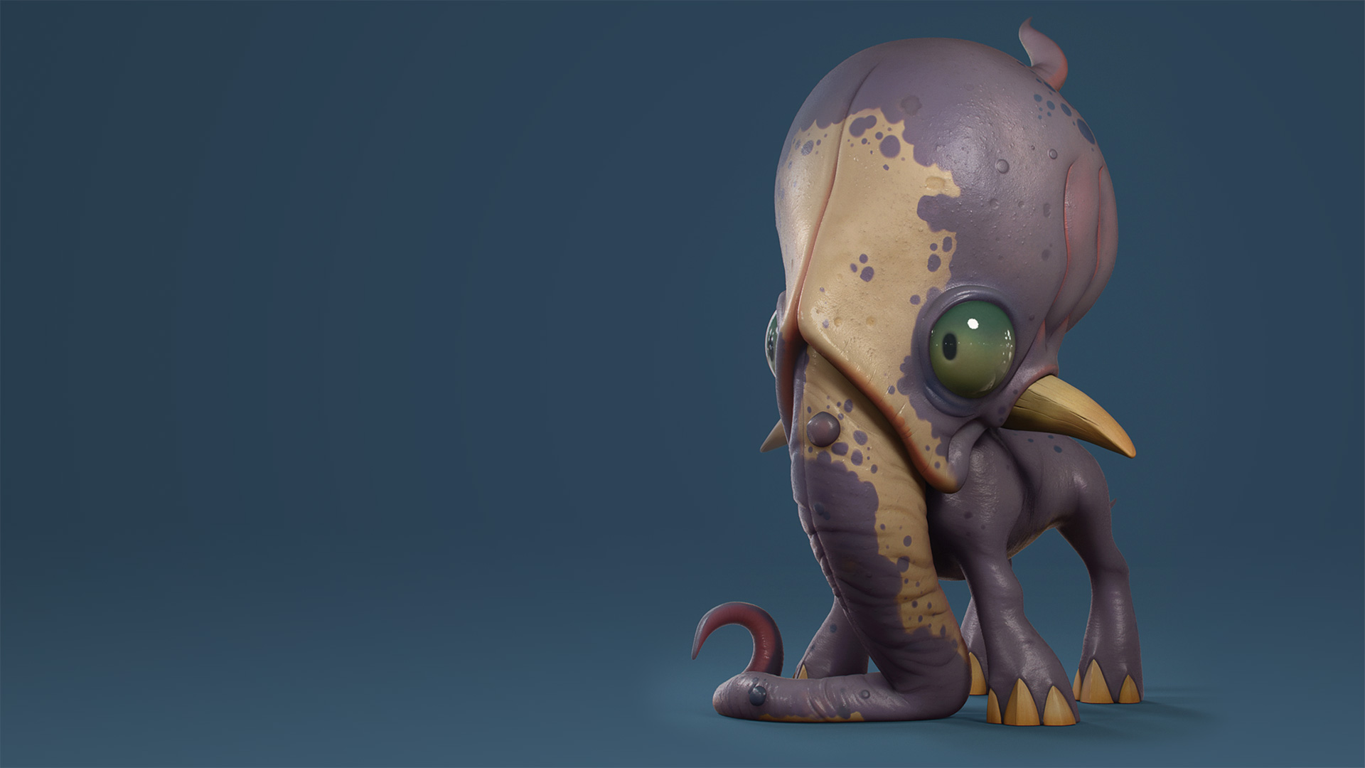 creature face game art zbrush