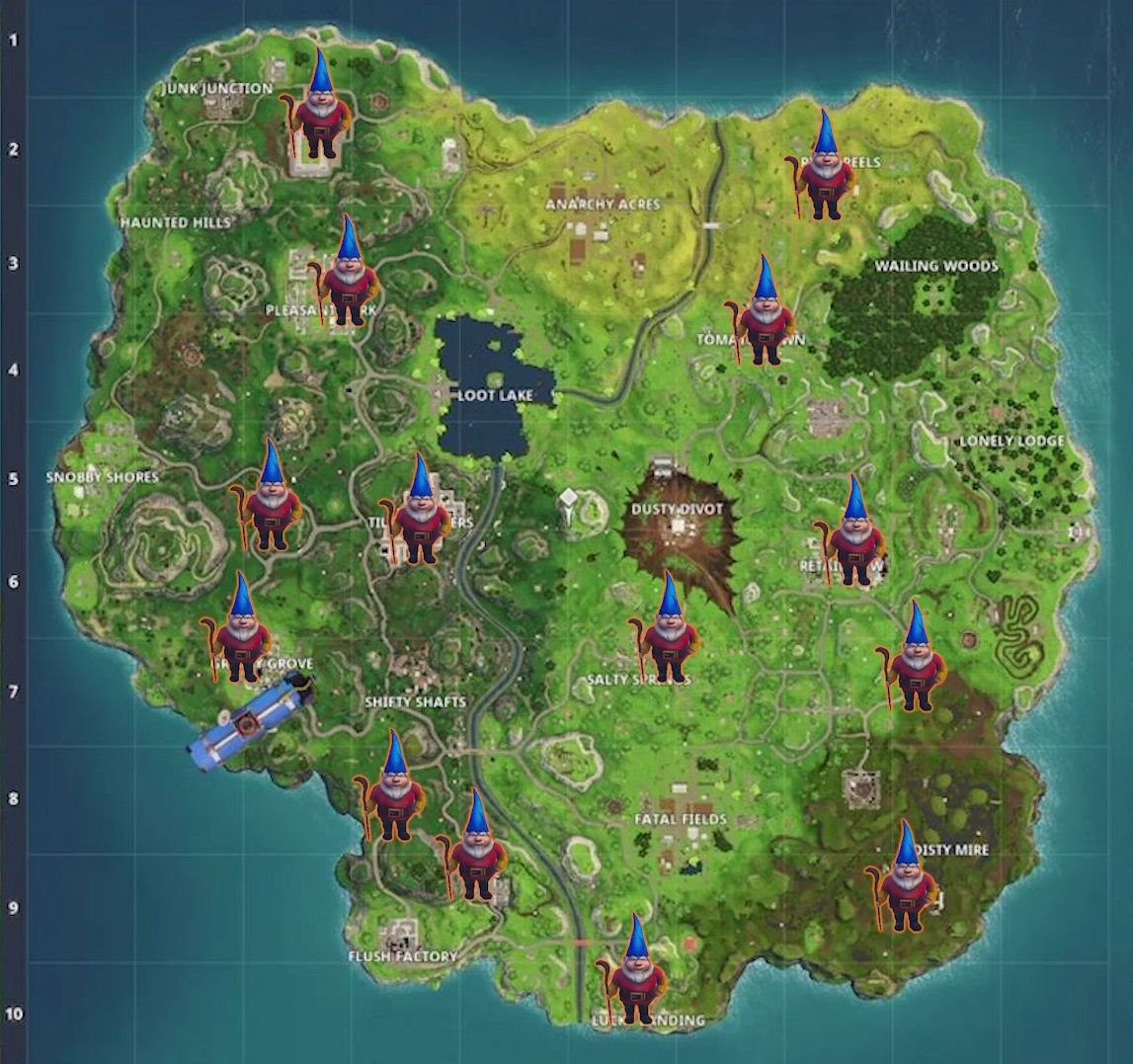 Fortnite All 14 Hungry Gnome Locations PC Gamer