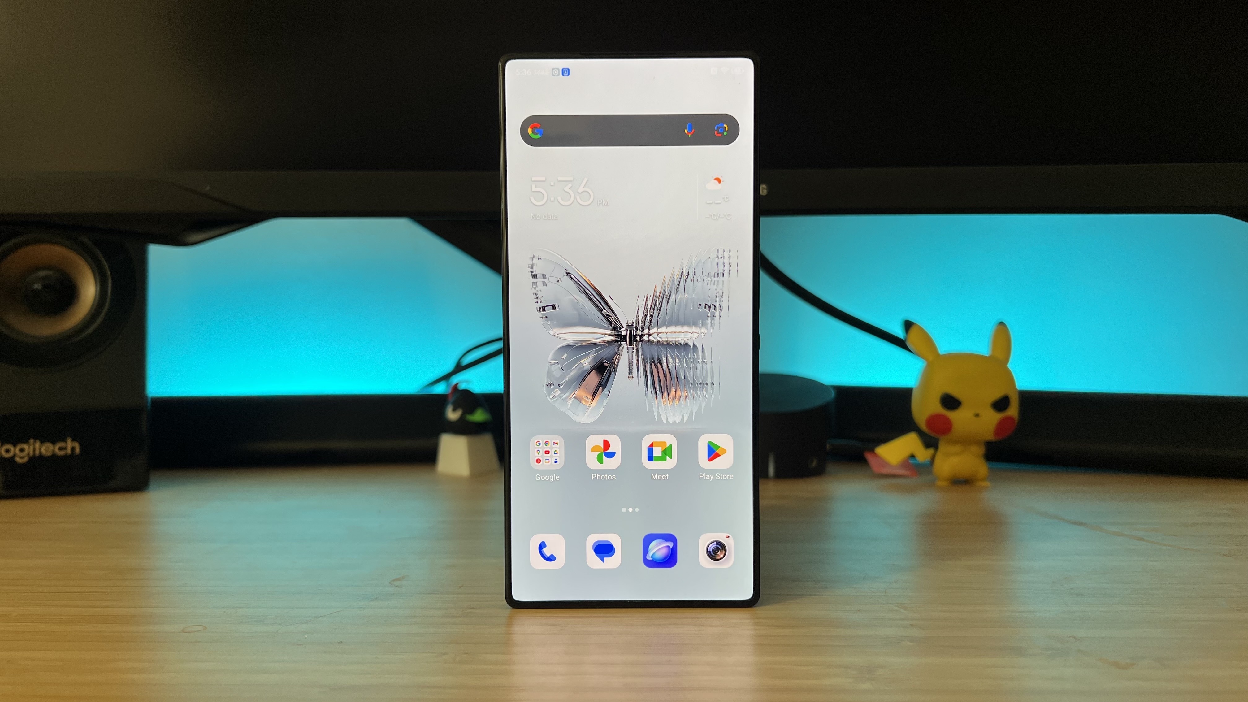 RedMagic 10S Pro gaming phone on a wooden desk