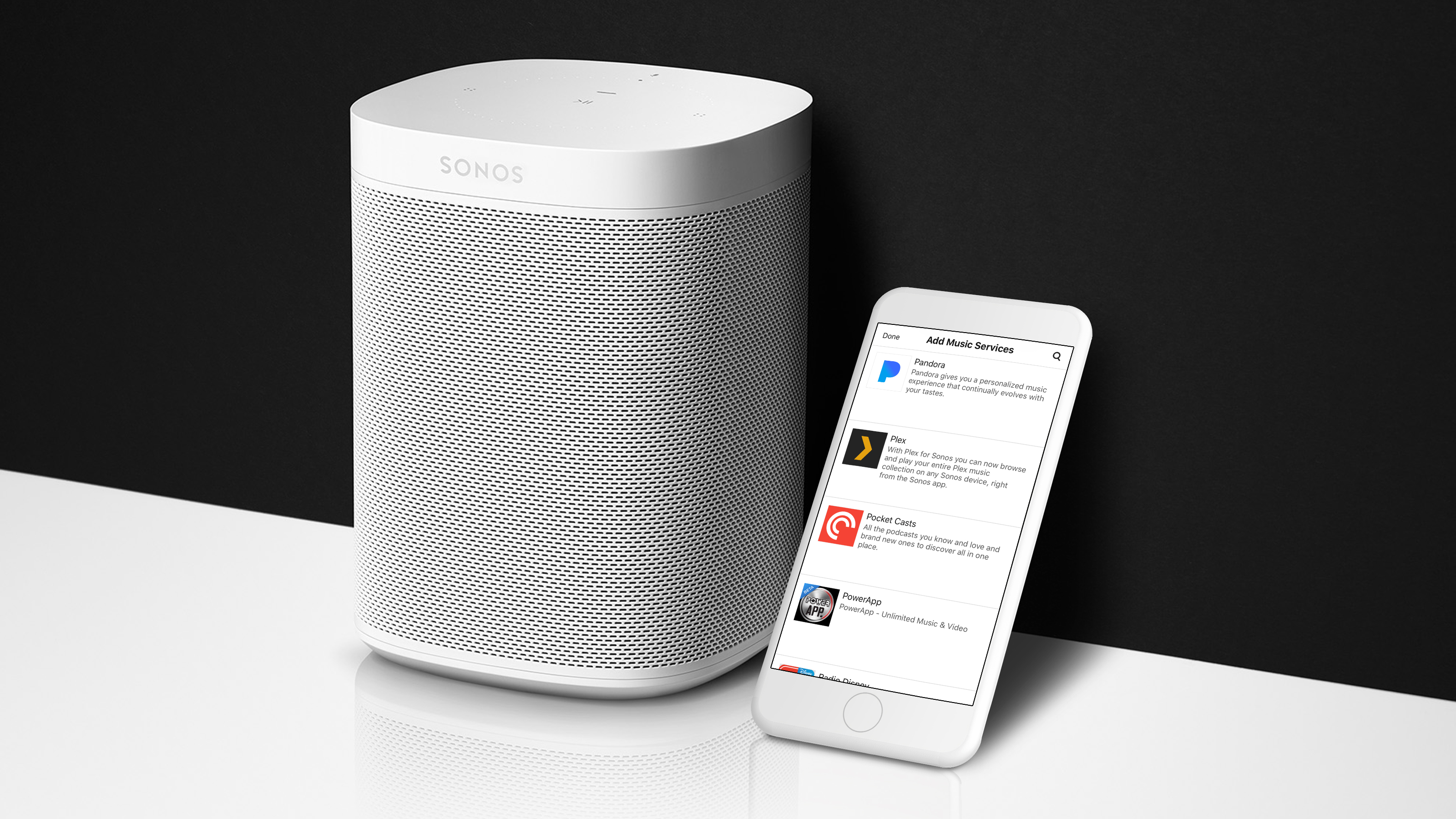 An image of the Sonos One speaker
