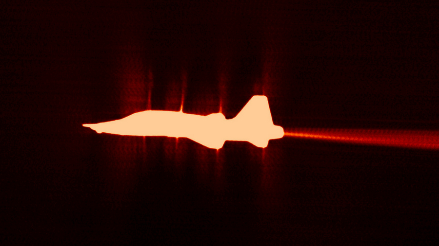 Image showing shockwaves around aircraft travelling at the speed of sound