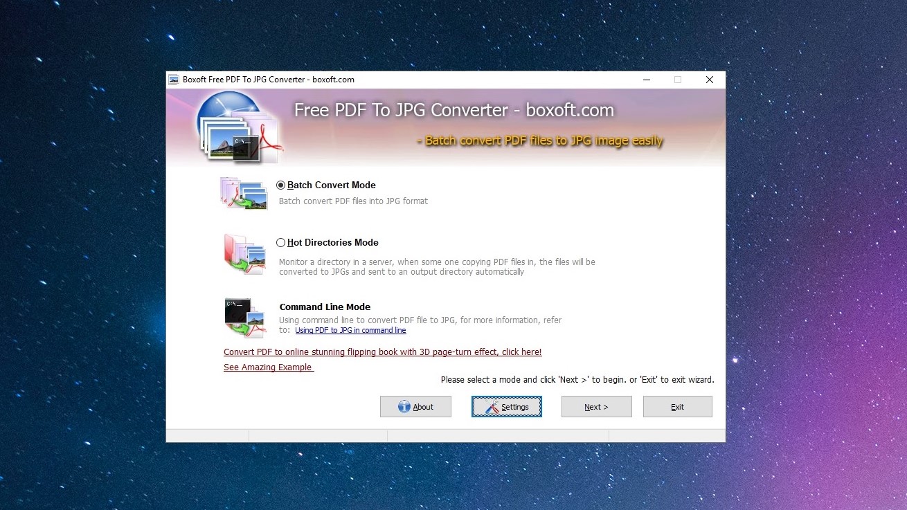 Boxoft PDF To JPG Converter