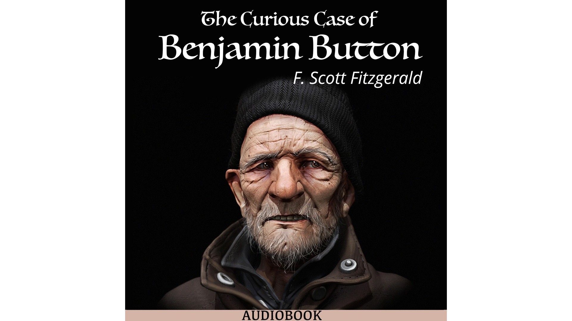 Cover of audiobook featuring photo of old man