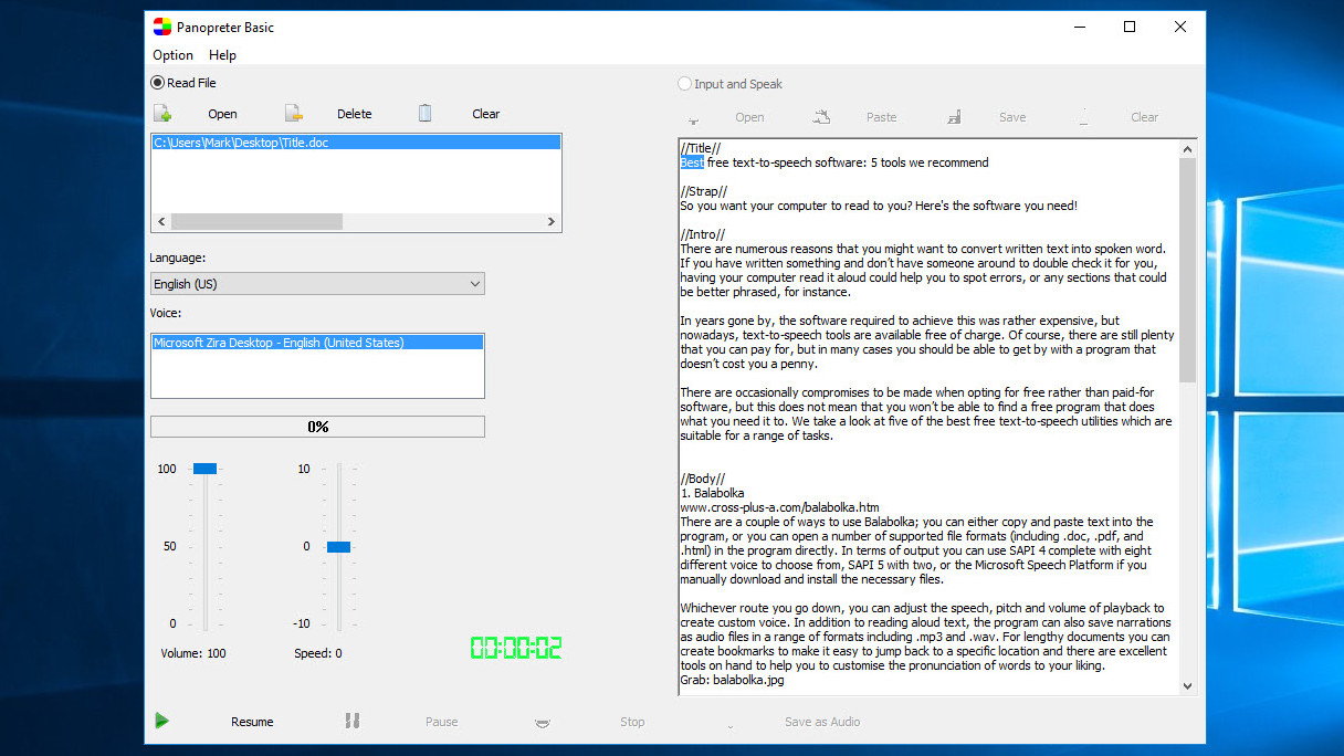 converter speech to text software