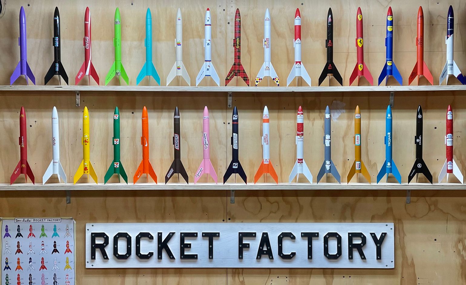 Tom Sachs Nft Rocket Factory Scoops Wallpaper Design Award Wallpaper