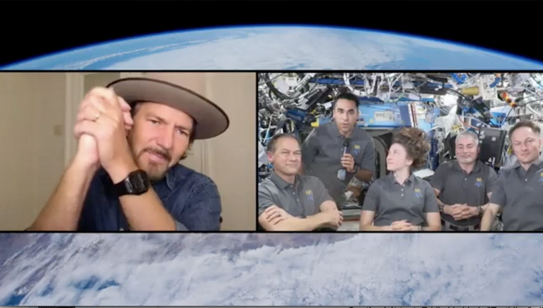  Pearl Jam's Eddie Vedder calls astronauts on space station for Earth Day chat (video) 