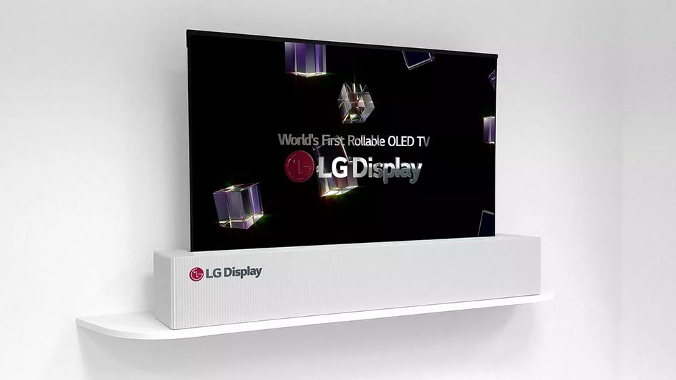 An LG rollable TV prototype