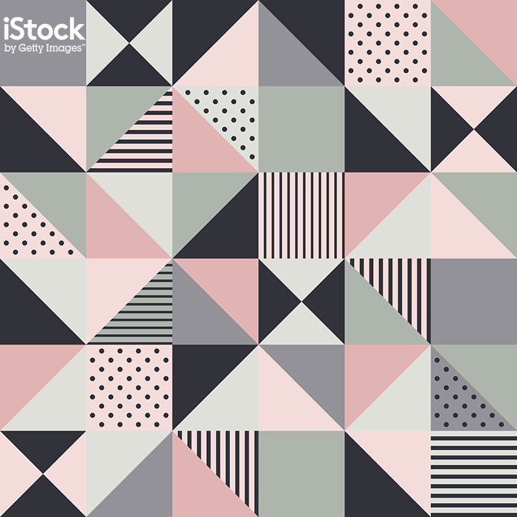 Seamless pink geometric pattern