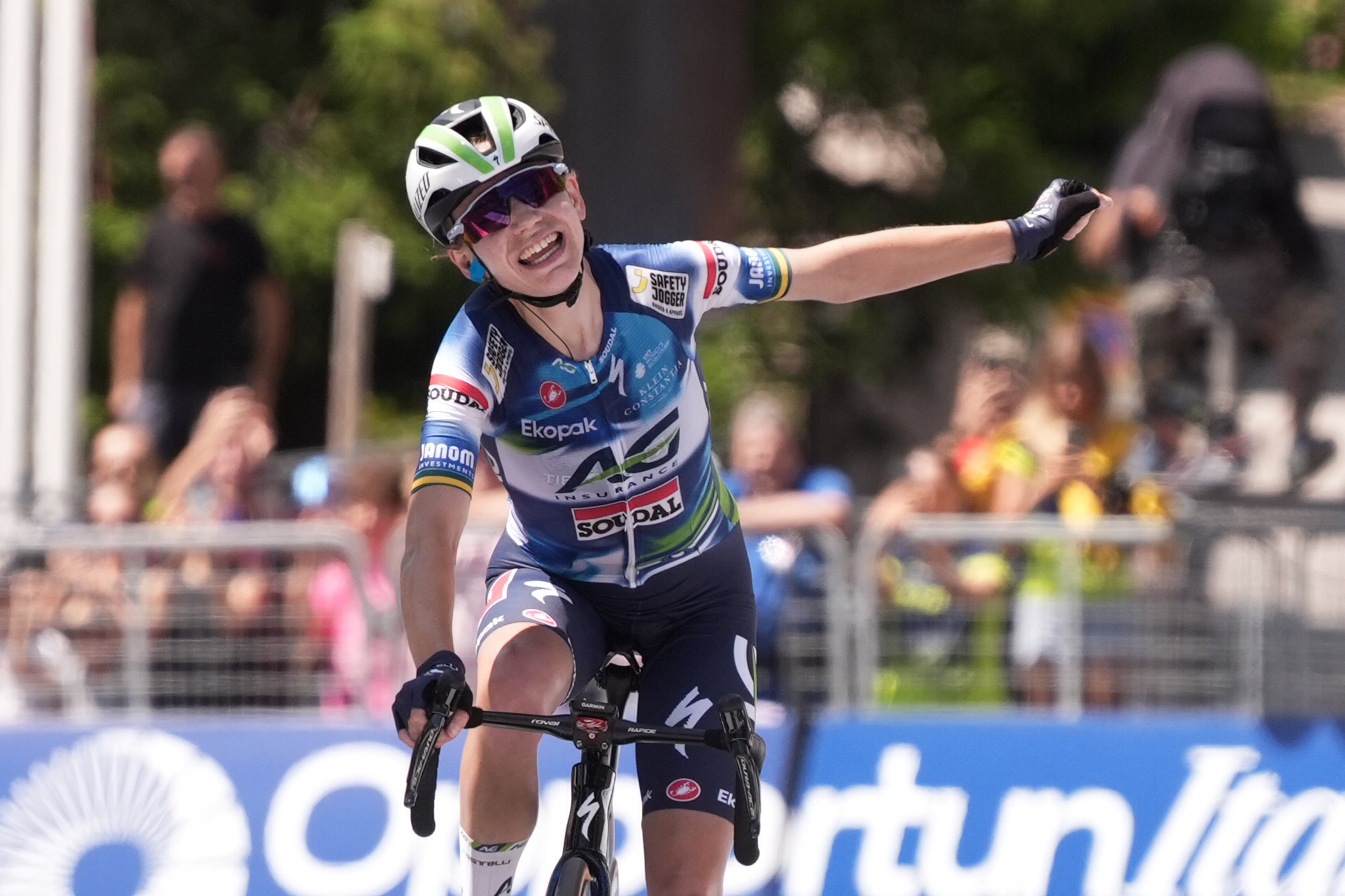 Giro d&#039;Italia Women - Stage 4, Italy, Tesino Castle - 09 Jul 2025Ag Insurance - Soudal Team&#039;s Gigante Sarah during the 4th stage of the Giro d&#039;Italia Women, from Castello Tesino to Pianezze, Italy Wednesday, July 9, 2025. Sport - cycling – By: Massimo Paolone/LaPresse/Shutterstock