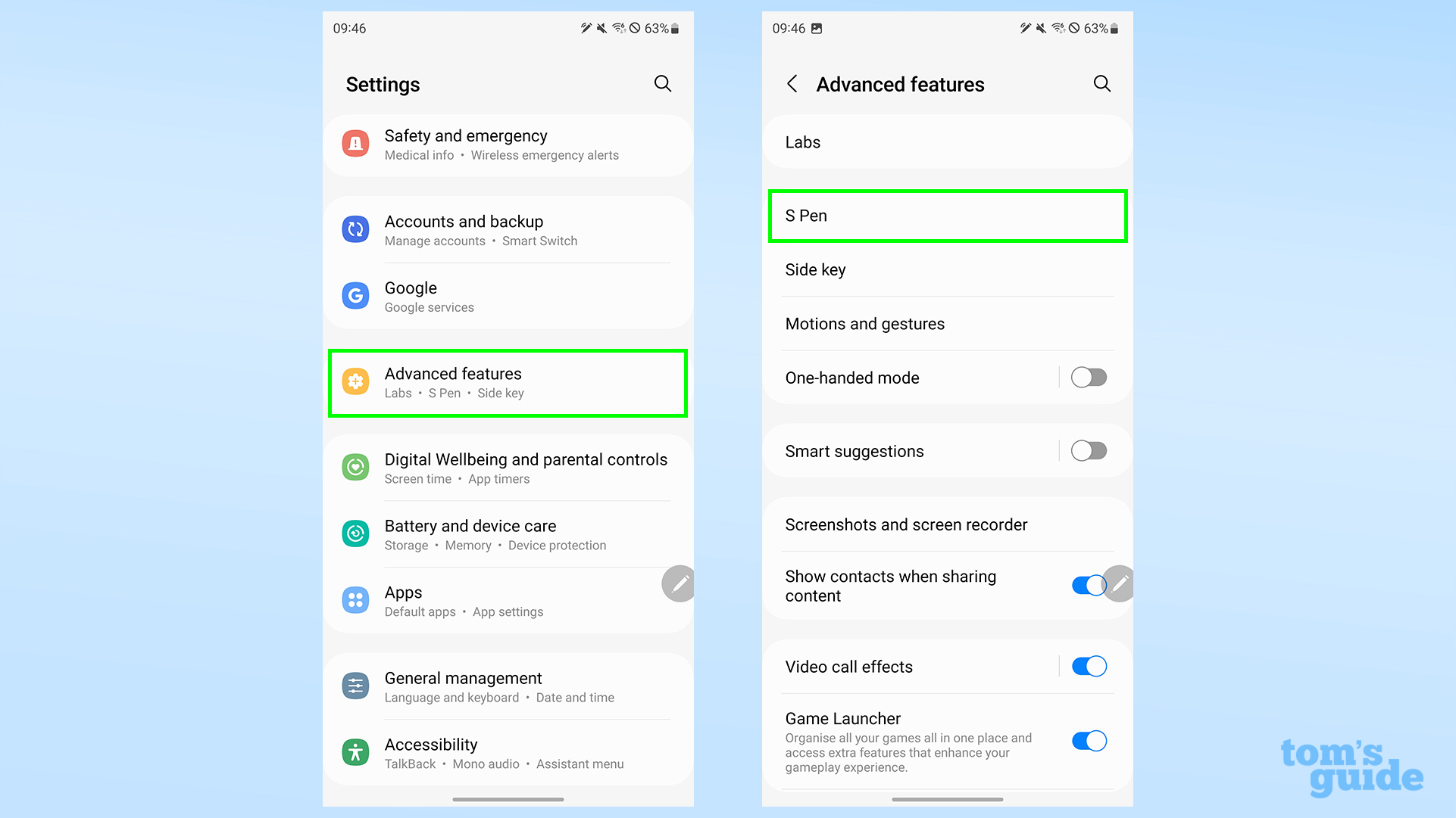 How to change Samsung Galaxy S23 Ultra S Pen settings